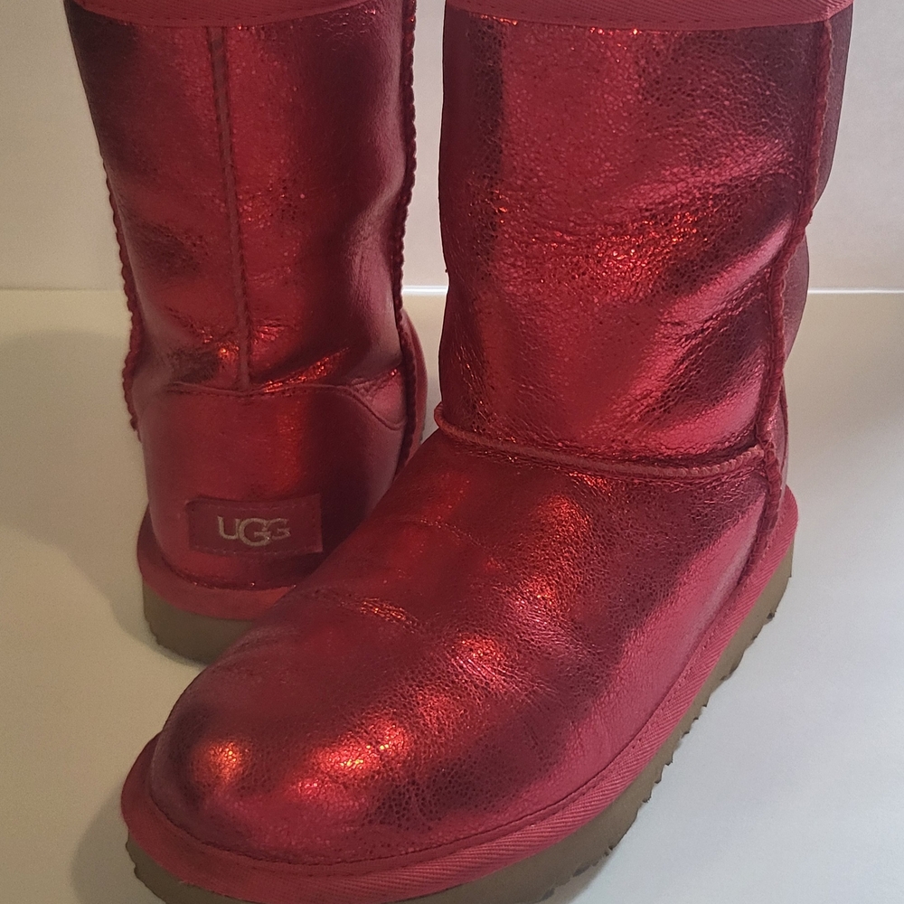 UGG Metallic Red Boots
